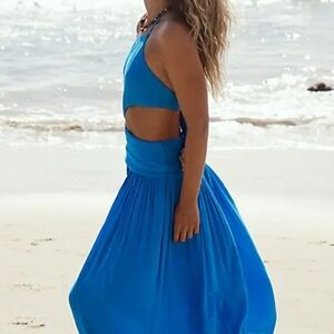 Blue Sweater with Stitch Detailing